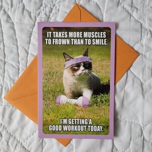 3/$15 🌸 Grumpy Cat Happy Birthday Greeting Card